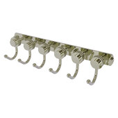  Mercury Collection 6-Position Tie and Belt Rack with Dotted Accent in Polished Nickel, 15-1/2'' W x 4'' D x 3-3/16'' H