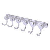  Mercury Collection 6-Position Tie and Belt Rack with Dotted Accent in Satin Chrome, 15-1/2'' W x 4'' D x 3-3/16'' H