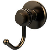  Mercury Collection Robe Hook with Dotted Accents, Brushed Bronze