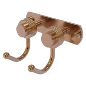  Mercury Collection 2-Position Multi Hook with Grooved Accent in Brushed Bronze, 5-1/2'' W x 4'' D x 3-3/16'' H