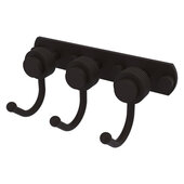  Mercury Collection 3-Position Multi Hook with Grooved Accent in Oil Rubbed Bronze, 8'' W x 4'' D x 3-3/16'' H