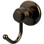  Mercury Collection Robe Hook with Groovy Accents, Brushed Bronze
