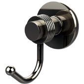  Mercury Collection Robe Hook with Groovy Accents, Polished Nickel