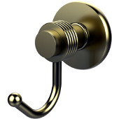  Mercury Collection Robe Hook with Groovy Accents, Satin Brass