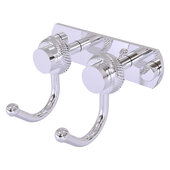  Mercury Collection 2-Position Multi Hook with Twisted Accent in Polished Chrome, 5-1/2'' W x 4'' D x 3-3/16'' H