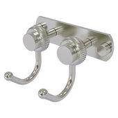  Mercury Collection 2-Position Multi Hook with Twisted Accent in Satin Nickel, 5-1/2'' W x 4'' D x 3-3/16'' H