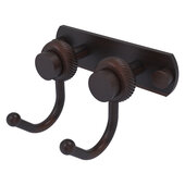  Mercury Collection 2-Position Multi Hook with Twisted Accent in Venetian Bronze, 5-1/2'' W x 4'' D x 3-3/16'' H