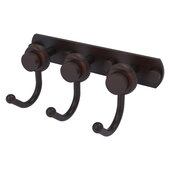  Mercury Collection 3-Position Multi Hook with Twisted Accent in Venetian Bronze, 8'' W x 4'' D x 3-3/16'' H