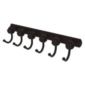  Mercury Collection 6-Position Tie and Belt Rack with Twisted Accent in Oil Rubbed Bronze, 15-1/2'' W x 4'' D x 3-3/16'' H