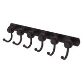  Mercury Collection 6-Position Tie and Belt Rack with Twisted Accent in Venetian Bronze, 15-1/2'' W x 4'' D x 3-3/16'' H