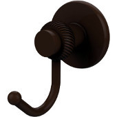  Mercury Collection Robe Hook with Twisted Accents, Antique Bronze