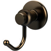  Mercury Collection Robe Hook with Twisted Accents, Brushed Bronze