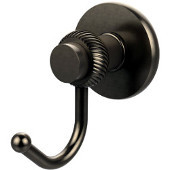  Mercury Collection Robe Hook with Twisted Accents, Antique Pewter