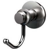  Mercury Collection Robe Hook with Twisted Accents, Satin Chrome