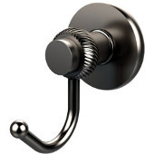  Mercury Collection Robe Hook with Twisted Accents, Satin Nickel