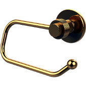  Mercury Collection Euro Style Toilet Tissue Holder with Groovy Accents, Unlacquered Brass