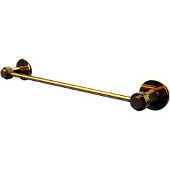  Mercury Collection 24 Inch Towel Bar with Groovy Accent, Unlacquered Brass