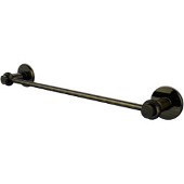  Mercury Collection 24 Inch Towel Bar with Twist Accent, Antique Brass