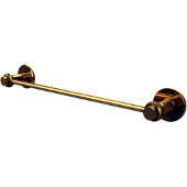  Mercury Collection 36 Inch Towel Bar with Twist Accent, Unlacquered Brass