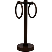  Vanity Top 2 Towel Ring Guest Towel Holder with Dotted Accents, Antique Bronze