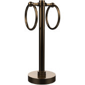  Vanity Top 2 Towel Ring Guest Towel Holder with Dotted Accents, Brushed Bronze