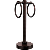  Vanity Top 2 Towel Ring Guest Towel Holder with Dotted Accents, Antique Copper