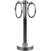  Vanity Top 2 Towel Ring Guest Towel Holder with Dotted Accents, Polished Chrome