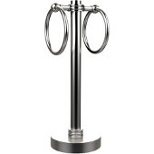  Vanity Top 2 Towel Ring Guest Towel Holder with Dotted Accents, Satin Chrome