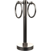  Vanity Top 2 Towel Ring Guest Towel Holder with Dotted Accents, Satin Nickel