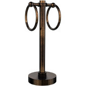  Vanity Top 2 Towel Ring Guest Towel Holder with Dotted Accents, Venetian Bronze