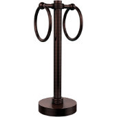  Vanity Top 2 Towel Ring Guest Towel Holder with Groovy Accents, Antique Copper