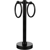  Vanity Top 2 Towel Ring Guest Towel Holder with Groovy Accents, Oil Rubbed Bronze