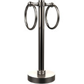  Vanity Top 2 Towel Ring Guest Towel Holder with Groovy Accents, Satin Nickel