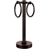  Vanity Top 2 Towel Ring Guest Towel Holder with Twisted Accents, Antique Copper