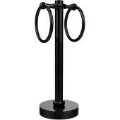  Vanity Top 2 Towel Ring Guest Towel Holder with Twisted Accents, Oil Rubbed Bronze