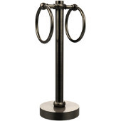  Vanity Top 2 Towel Ring Guest Towel Holder with Twisted Accents, Antique Pewter