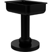  Vanity Top Soap Dish with Twisted Accents, Matte Black
