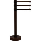  Vanity Top 3 Swing Arm Guest Towel Holder with Dotted Accents, Antique Bronze