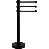  Vanity Top 3 Swing Arm Guest Towel Holder with Dotted Accents, Matte Black