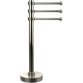  Vanity Top 3 Swing Arm Guest Towel Holder with Dotted Accents, Polished Nickel