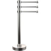  Vanity Top 3 Swing Arm Guest Towel Holder with Dotted Accents, Satin Chrome