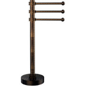  Vanity Top 3 Swing Arm Guest Towel Holder with Dotted Accents, Venetian Bronze