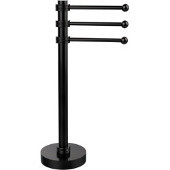  Vanity Top 3 Swing Arm Guest Towel Holder with Groovy Accents, Oil Rubbed Bronze