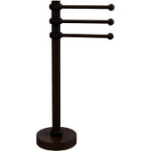  Vanity Top 3 Swing Arm Guest Towel Holder with Twisted Accents, Antique Bronze