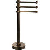  Vanity Top 3 Swing Arm Guest Towel Holder with Twisted Accents, Brushed Bronze