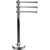  Vanity Top 3 Swing Arm Guest Towel Holder with Twisted Accents, Polished Chrome