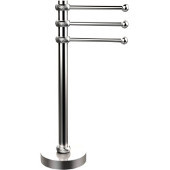  Vanity Top 3 Swing Arm Guest Towel Holder with Twisted Accents, Satin Chrome