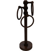  Vanity Top 3 Towel Ring Guest Towel Holder with Dotted Accents, Antique Bronze