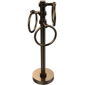  Vanity Top 3 Towel Ring Guest Towel Holder with Dotted Accents, Brushed Bronze