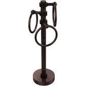  Vanity Top 3 Towel Ring Guest Towel Holder with Dotted Accents, Antique Copper